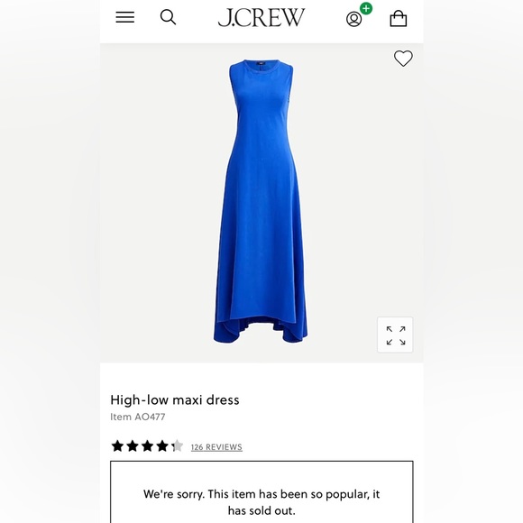 NWT J. Crew High Low Maxi Dress in Black. Sold out online! - Picture 10 of 10